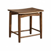 Mortise and Tenon Stool Long-Lasting Wooden Seat Sturdy Support for Bedroom