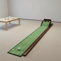 Double Hole Putting Practice Board Portable Wooden Golf Putting Mat Distance Control Sports Gear