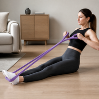 Figure-8 Resistance Band for Back Training and Yoga, Home Fitness Stretch Rope