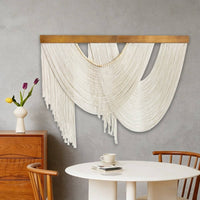 Rope Tassel Hanging Soft Touch Boho Woven Tapestry House Decoration for Bedroom, Entryway