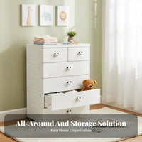 5-Tier Plastic storage cabinet Large Capacity Chest of Drawers Multi-Purpose for Parents