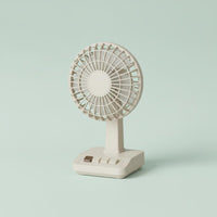 Retro Desktop Fan Small-Sized Design Type-C Battery-Powered Fan Adjustable Speed Motorless Engine for Dorm Room, Travel