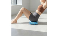 2 Pieces Fitness Block with Pad Contoured Rocker Block Ergonomic Foam Stability Pad for Yogis, Pilates Practitioners, Home Gym