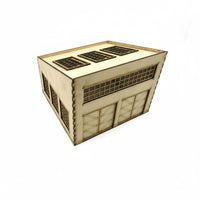 Removable Roof WWII Vehicle Repair Factory Model Opening Doors 1:72 Scale Garage Modular Design Wooden Armored Vehicle Warehouse Kit New Tooling for Miniature Scene Makers, Wargamers, Dioramas, Wargaming Scenery
