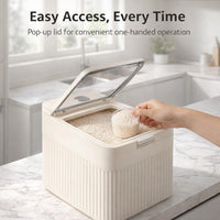 Rice Storage Container with Lid, Airtight Grain Storage Bucket, Cereal Dispenser #variant:10 jin (5kg) with measuring cup