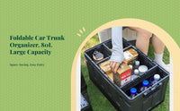 Foldable leather trunk organizer