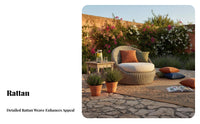 4-Piece Sofa and Armchair Set Weather-Resistant Outdoor Furniture Easy Maintenance Thick paddings for Families, Deck, waterside