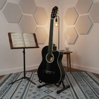 Notched Classical Guitar Smooth  39 Inch Classical Guitar Full Size String Instrument for Practice