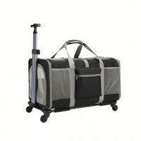 Wheeled Pet Carrier Soft-Sided Pet Carrier with Wheels Foldable for Small Dogs