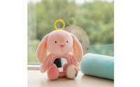 Sensory Stuffed Animal with Hanging Loop Soft Soft Toy with Mirror Textured Baby Soothing Toy for Infants, Stroller