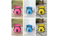 Waterproof Collapsible Pail Compact Foldable Pail Lightweight Water Container Space-Saving for Camping