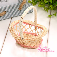 Mini Hand-Woven Rattan Basket for Home and Office Decor, Storage Organizer