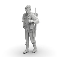 1/72二战英军士兵1/64白模1/35小摆件微缩素体微型兵人3D打印模型