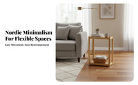 C-Shaped Rolling Table Movable with casters Storage Rack complimentary for Living Room