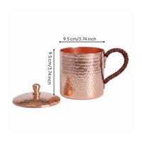 Hammered Copper Mug Handmade Copper Mug Smooth Inside Drinkware for Beer Serving