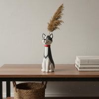 Dog-Shaped Vase Cute Dog Vase Resin Material for Desk, Office