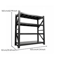 Multi-Layer Storage Rack Construction Heavy Duty Steel Shelf Easy Assembly Heavy Duty Metal Shelving for Balcony, Warehouse, Basement