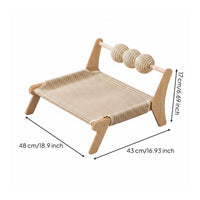 Raised Feline Bed Sturdy Construction Elevated Feline Bed Easy to Install