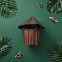 Wooden House Mailbox Rainproof Retro Mailbox Country Design