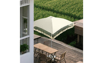 Fringe Market Patio Umbrella Decorative Square Umbrella with Fringe Windproof for Coffee Shops Owners, Beach