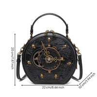 Crossbody Bag Steampunk Shoulder Bag with Detachable Strap Gothic Purse for Women, Concerts, Travel