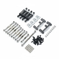 1/16 Scale RC Car Modification Kit Construction Metal Shock Absorber and Link Rod Set Easy Installation for Rough Terrain