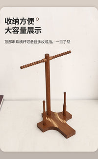 Wooden Sports Ring Holder Baseball Bracelet Storage Rack Desktop Championship Jewelry Display Stand