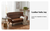 Luxury design Upholstered Club Chair space-saving Design Leather Armchair with Footrest Comfortable Upholstery Seating Furniture Supportive Cushioning for Apartment Dwellers, Hotel Buyers, Living Room, Small Spaces, perusing alcove, Lounge Area