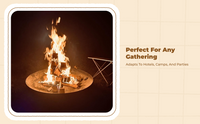 Portable Steel Fire Pit, Wood Burning, Outdoor Use