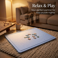 Space Saving Storage Felt Mat with Foldable Design for Adults, Portable with Non-Slip Padded Surface, Large Work Area for Home Solving