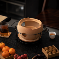 tea set with charcoal stove