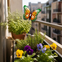 Iron Art Butterfly Garden Stake Wall Decor