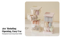 Rotating sponge Holder Easy reach Rotating Makeup Brush Holder Multi-Compartment