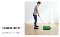 Realistic Turf Feel Golf Swing Coach Non-Slip Backing Golf Hitting Practice Mat Strong Suction Base for Beginners, Home, Backyard, Office