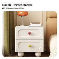 2-Drawer Nightstand clean contemporary Design Bedside Drawer Unit Colorful choices