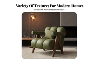 Single pad Armchair Retro Design Lounge Chair Wabi-Sabi Aesthetic Space-Saving for Apartment Dwellers, Homeowners, Bedroom