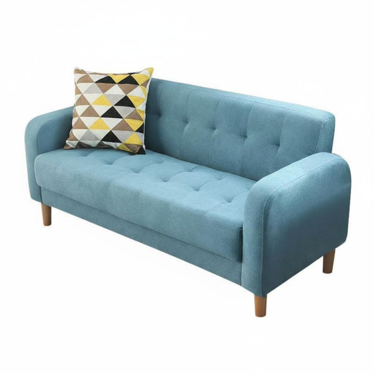 Nordic Design 2-Person Sofa Modern Design Upholstered Two-Seater Space-Saving Loveseat Comfy Seating for Apartment Dwellers, Young Adults, Students, Bedroom, Clothing Shop, Office