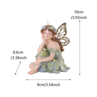 Resin Fairy Statue Gift Idea Fairy Statue Antique Type Home Decor for Micro Landscape