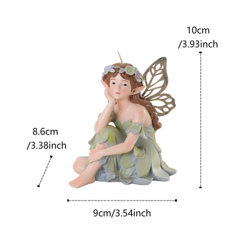 Resin Fairy Statue Gift Idea Fairy Statue Antique Type Home Decor for Micro Landscape