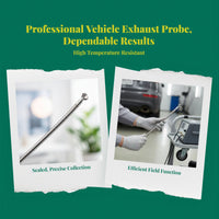 Exhaust Gas Analyzer Probe, Stainless Steel emission gas emission gasllection Probe, Gas Analysis, Vehicle Emissions Testing, Automotive Diagnostics, Extended Handle