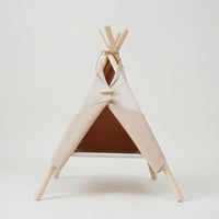 Cat Tent with Wooden Frame Removable Pet Cover Teepee Washable Pet Teepee for Cats, Small Dogs, Living Room, Indoor