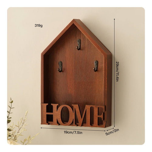 Wooden Key Cabinet Minimalist Design Entryway Key Shelf Easy Installation