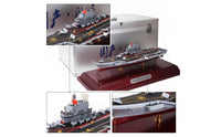 1:700 Aircraft Carrier Model with Carrying Case Alloy-Style Scale 1:700 Aircraft Carrier Model Detailed for Showcase Shelving