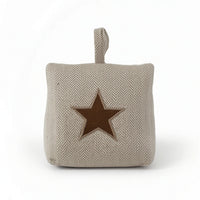Weighted Textile Door Stopper Herringbone Hardware Practical for Apartment
