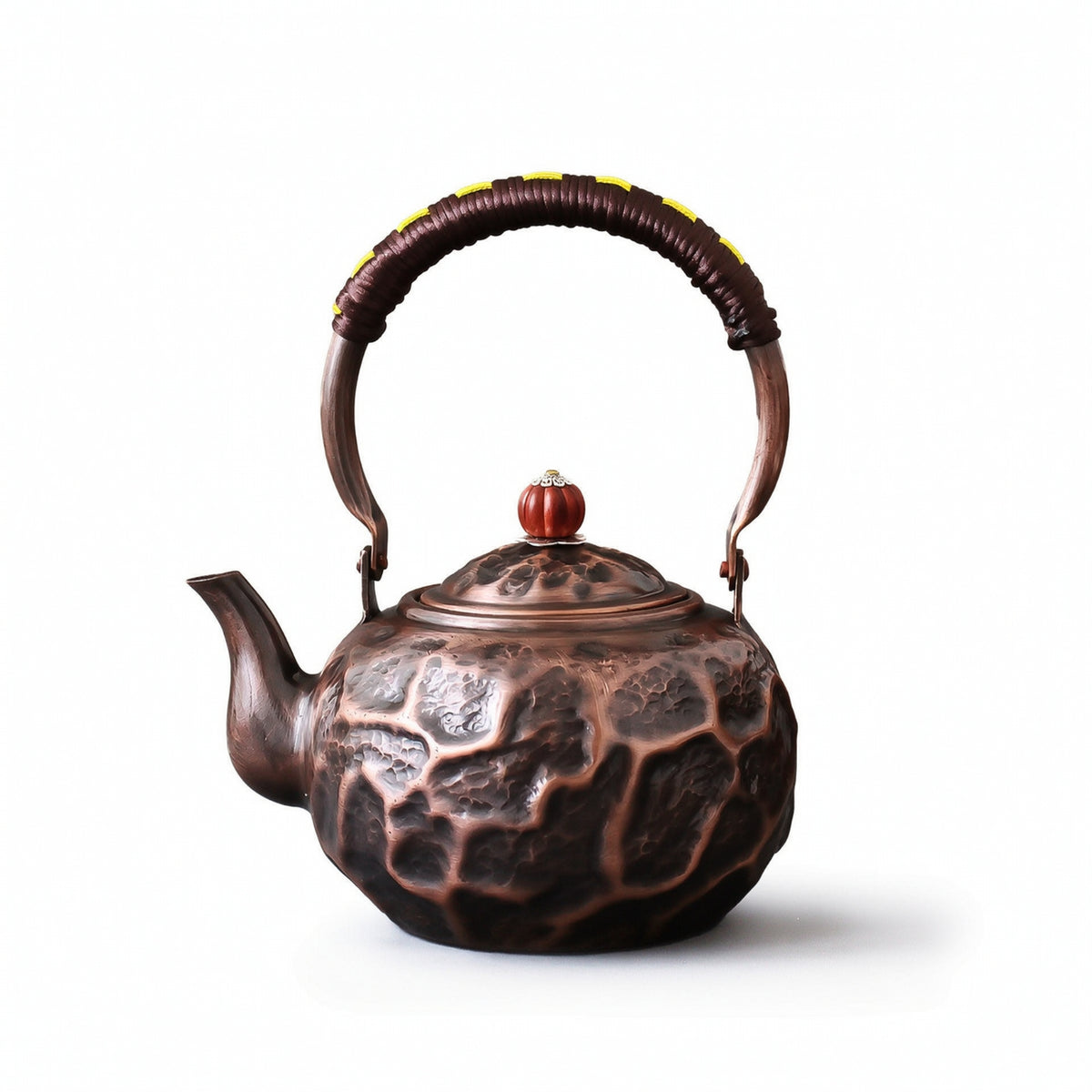 Teapot with Cord-Wrapped Handle Traditional Tea Vessel with Handle Classic