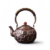 Teapot with Cord-Wrapped Handle Traditional Tea Vessel with Handle Classic