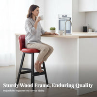 Upholstered High-Rear Stool Modern Minimalist Design Counter Chair Sturdy Construction Ergonomic Design for Homeowners, Pub