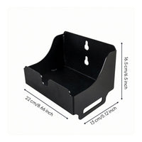 Keyhole Slots Gym Storage Rack uncoveredTop Wall Mounted Gym Organizer High Side Walls Wall Storage Rack Black for Fitness