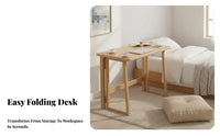 No-Assembly Folding Desk Portable Foldable Desk Minimalist Design for Dorm Room