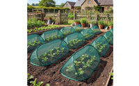 Mesh Plant Cover with Ground Nails Low-Profile Garden Protector with Ground Stakes Lightweight Triangular Garden Cover for Vegetable Patches